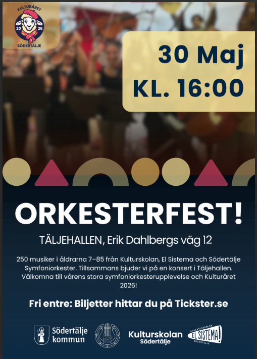 Affisch ORKESTERFEST i Södertälje
